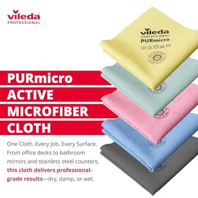 Vileda microvezeldoek Purmicro Active, pak van 5 stuks, rood