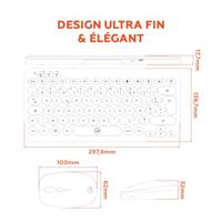Toetsenbord en muis Mobility Lab CP420W Mini Zwart AZERTY - thumbnail