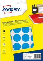 Avery PET30B ronde markeringsetiketten, diameter 30 mm, blister van 240 stuks, lichtblauw - thumbnail