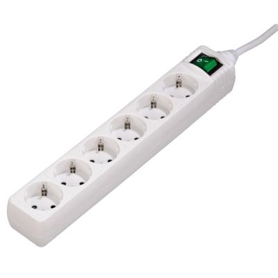 Hama Distribution Panel 6 Sockets With Switch White 3.0 M Hama Distribution Panel 6 Sockets With Switch White 3.0 M