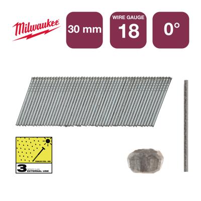 Milwaukee Accessoires nagels brad inox 18g/30mm/sc3 | 5.000 stuks - 4932492560