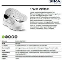 SIKA 172201 OptimaX Schoen S2 Wit - Maat 38 - 16.089.060.38 - thumbnail