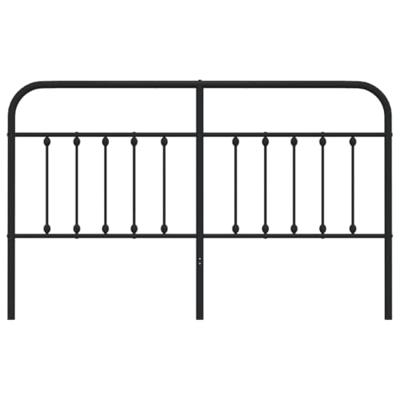 Hoofdbord metaal zwart 180 cm