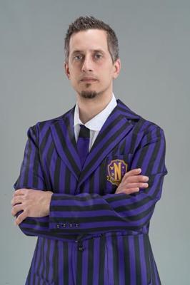 Wednesday © School Uniform Heren Zwart/Violet