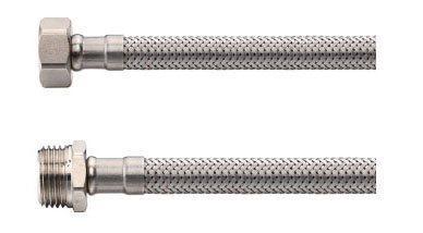 Riko Flexibele aansluitslang 3/8" bi x 1/2" bu 60 cm RVS