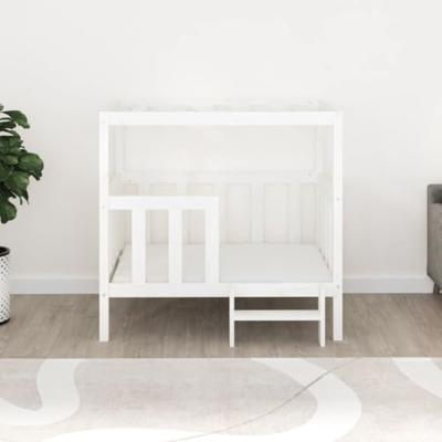 VidaXL Hondenmand 105,5x83,5x100 cm massief grenenhout wit VidaXL Hondenmand 105,5x83,5x100 cm massief grenenhout wit