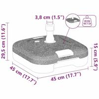 VidaXL Parasolvoet zwart 45 x 45 x 29,5 cm hoogwaardig polyethyleen - thumbnail