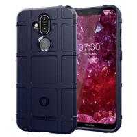 Schokbestendige beschermer cover volledige dekking silicone case voor Nokia 8 1/X7 (donkerblauw) - thumbnail