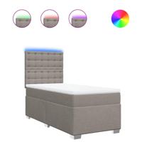 Boxspring met matras stof taupe 120x200 cm - thumbnail