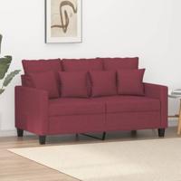 Tweezitsbank 120 cm stof wijnrood - thumbnail