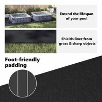 VidaXL Zwembad grondzeil zwart 750 x 372 x 0,1 cm niet-geweven stof - thumbnail