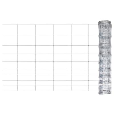 VidaXL Hek 50x1,2 m gegalvaniseerd staal zilverkleurig