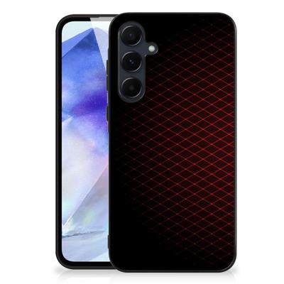 Samsung Galaxy A55 Back Case Geruit Rood Samsung Galaxy A55 Back Case Geruit Rood