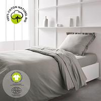 Hoeslaken - VANDAAG - 180 x 200 cm + 30 cm - Katoen - Biologisch Dune - thumbnail