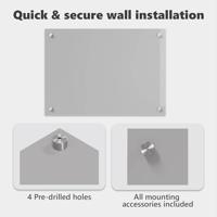 VidaXL Keuken spatscherm lichtgrijs 70 x 50 cm gehard glas - thumbnail