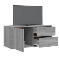 Tv-meubel 80x34x36 cm bewerkt hout grijs sonoma eikenkleurig - thumbnail