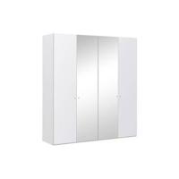 Goossens Kledingkast Easy Storage Ddk, Kledingkast 203 cm breed, 220 cm hoog, 2x glas draaideur en 2x spiegel draaideur midden - thumbnail