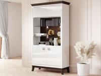 Vitrinekast TIROSA 2 deuren hoogglans wit - thumbnail