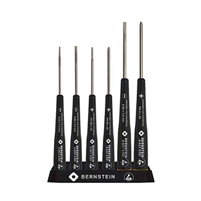 Bernstein Tools for Electronics Bernstein Werkzeugfabrik Schroevendraaierset ESD 6-delig Plat, Kruiskop Phillips