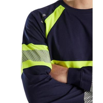 Blåkläder High-Vis T-Shirt lange mouwen 35101030 | Zwart/High-Vis Geel | Maat XXL - 7330509799390