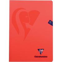 Clairefontaine schrift mimesys voor ft A4, 80 bladzijden, kaft in PP, geruit 4 x 8, geassorteerde kleuren - thumbnail