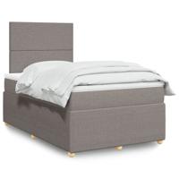 Boxspring met matras stof taupe 120x190 cm - thumbnail