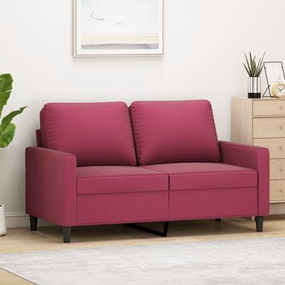 Tweezitsbank 120 cm fluweel wijnrood Tweezitsbank 120 cm fluweel wijnrood