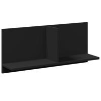 Wandkast 70x16,5x30 cm bewerkt hout zwart - thumbnail
