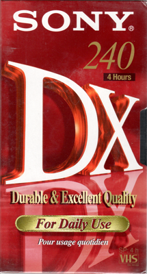 Sony VHS videoband DX 240 (4 uur) Sony VHS videoband DX 240 (4 uur)