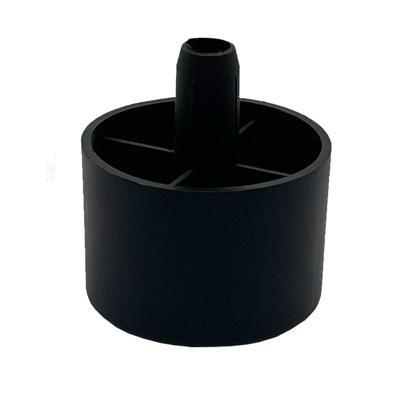 Meubelpoot met pin zwart rond Ø 5 cm en hoogte 3,5 cm van kunststof