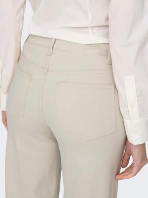 Only Onlmadison Blush Hw Wide Dnm Cro Noos 15310632 Loose Fit Ecru