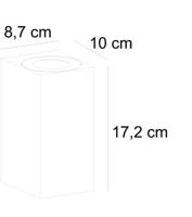 Wandlamp zwart &apos;Canto Maxi Kubi 2&apos; Nordlux up & downlighter GU10 zwart buitenlamp wandlamp - thumbnail