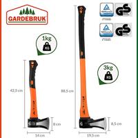 Kliefhamer 2,5kg en hakbijl 37cm met fiber steel set van 2 stuks - thumbnail
