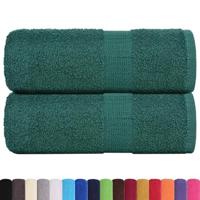 VidaXL Washandjes 2 stuks frogn groen 30x30 cm 100% katoen - thumbnail