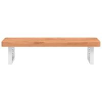 Badkamer wandschap staal en massief beukenhout - thumbnail