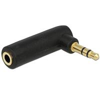 Delock 65364 65364 Jackplug Audio Adapter [1x Jackplug male 3,5 mm - 1x Jackplug female 3,5 mm] Zwart - thumbnail