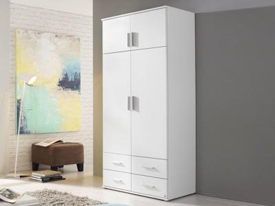 Kast KEMMEL 4 deuren en 4 lades wit