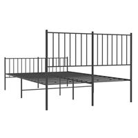 Bedframe met hoofd- en voeteneinde metaal zwart 120x200 cm - thumbnail