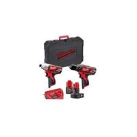 Milwaukee M12 BPP2B-421C Powerpack accu combiset 12V 2.0Ah & 4.0Ah Li-Ion M12™ in koffer - 4933443497 - thumbnail