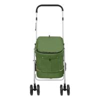 Hondenwagen inklapbaar 100x49x96 cm linnenstof groen - thumbnail