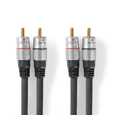 Nedis CAGC24200AT15 Stereo-audiokabel 2x Rca Male - 2x Rca Male 1,50 M Antraciet