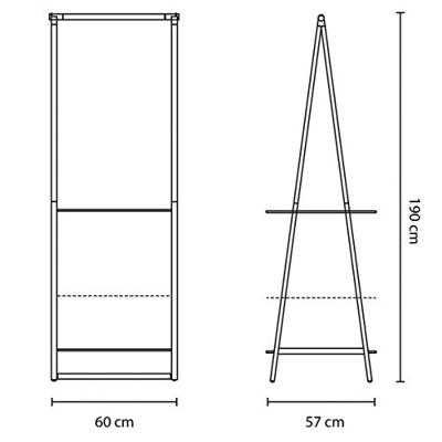 Brabantia linn kledingrek small white - thumbnail