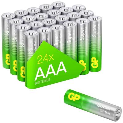 GP Super AAA batterij (potlood) Alkaline 1.5 V 24 stuk(s) GP Super AAA batterij (potlood) Alkaline 1.5 V 24 stuk(s)