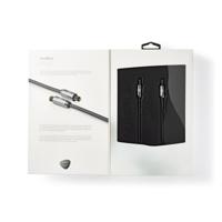 Nedis Digitale Audiokabel TosLink Male - Male Gun Metal Grey Gevlochten - thumbnail