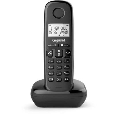 Gigaset BASIC 100 Zwart Mono draadloze telefoon, 1,5 inch scherm, handsfree en oproepblokkering