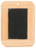 Krijtbordje met houten rand 9x12 cm - 30 stuks - thumbnail