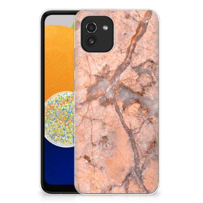 Samsung Galaxy A03 | TPU | Siliconen hoesje | Marmer Oranje