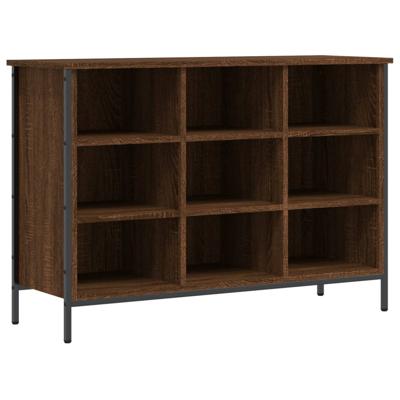 VidaXL Schoenenkast 100x35x70 cm bewerkt hout bruin eikenkleur VidaXL Schoenenkast 100x35x70 cm bewerkt hout bruin eikenkleur