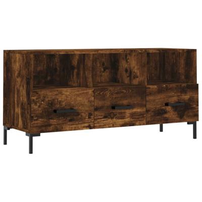 Tv-meubel 102x36x50 cm bewerkt hout gerookt eikenkleurig