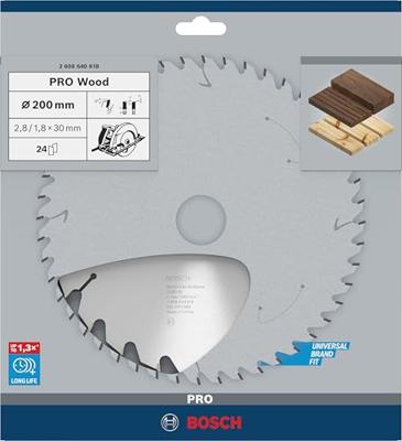 Bosch Accessoires Cirkelzaagblad Optiline Wood 200 x 30 x 2,8 mm, 24 1st - 2608640618 - thumbnail
